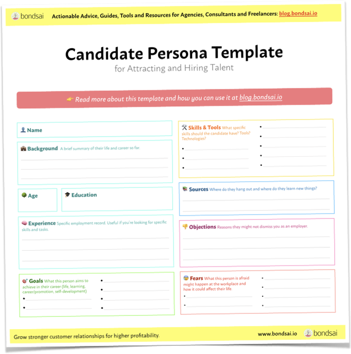 Bondsai Candidate Persona Template