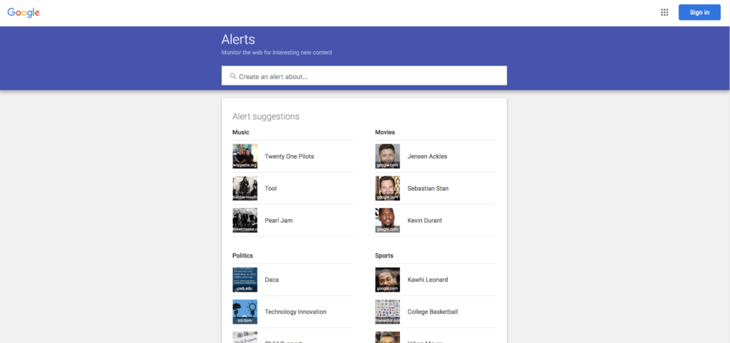 Google Alerts is great for helping you stay informed about new content and news that affect your help and helps you boost your client proactivity.