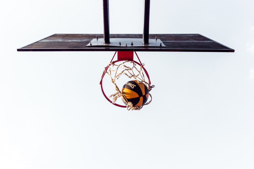 Basketball hoop.